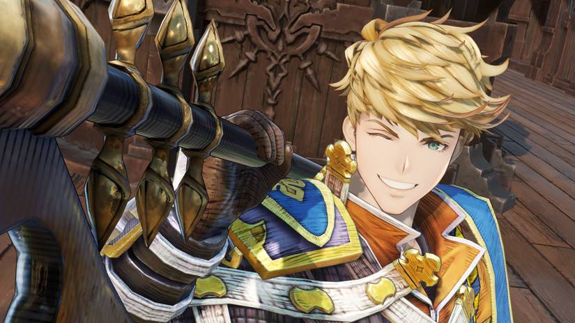 Vane's recruitment pose in Granblue Fantasy Relink