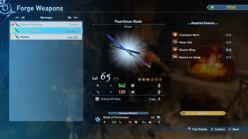 Narmaya's Fluorithium Blade in Granblue Fantasy Relink