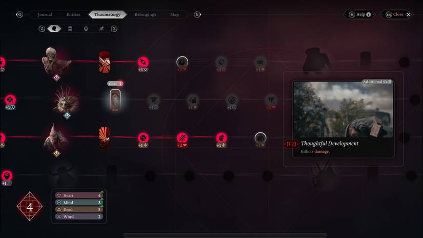 The Thaumaturge_Skills_Thoughtful Development