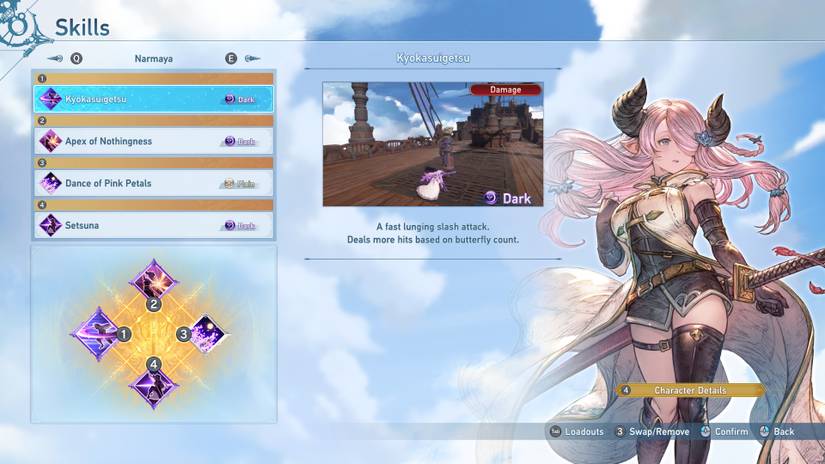 Narmaya's best skills in Granblue Fantasy Relink