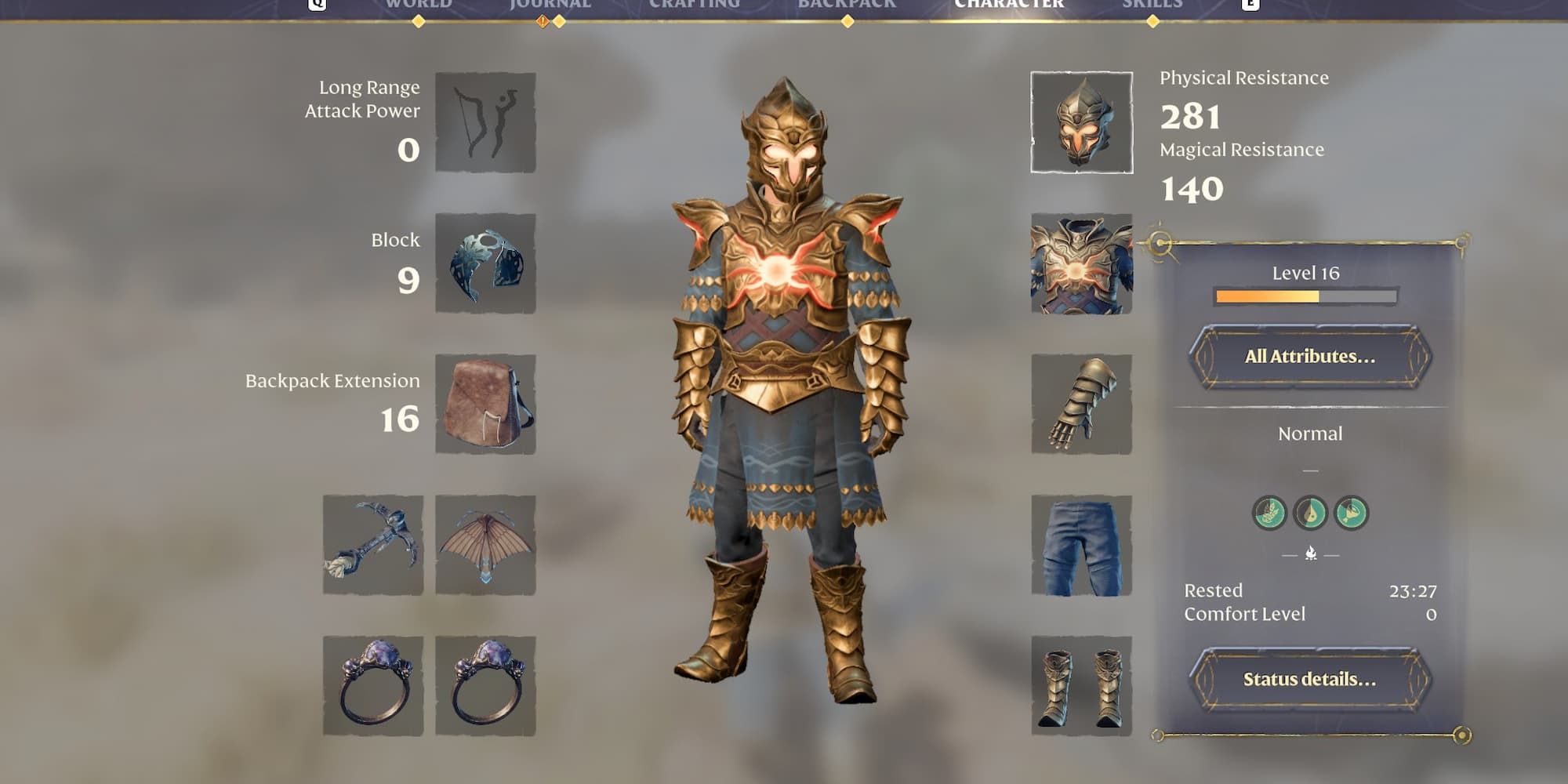 Radiant Paladin armor in Enshrouded