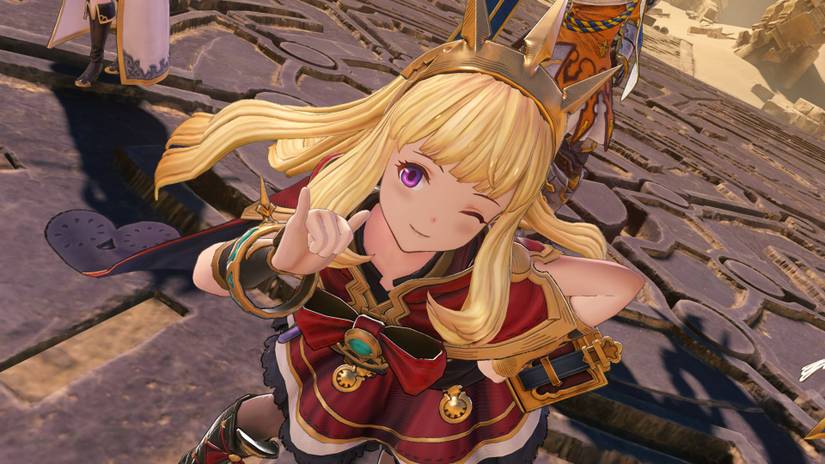 Cagliostro's victory pose in Granblue Fantasy Relink