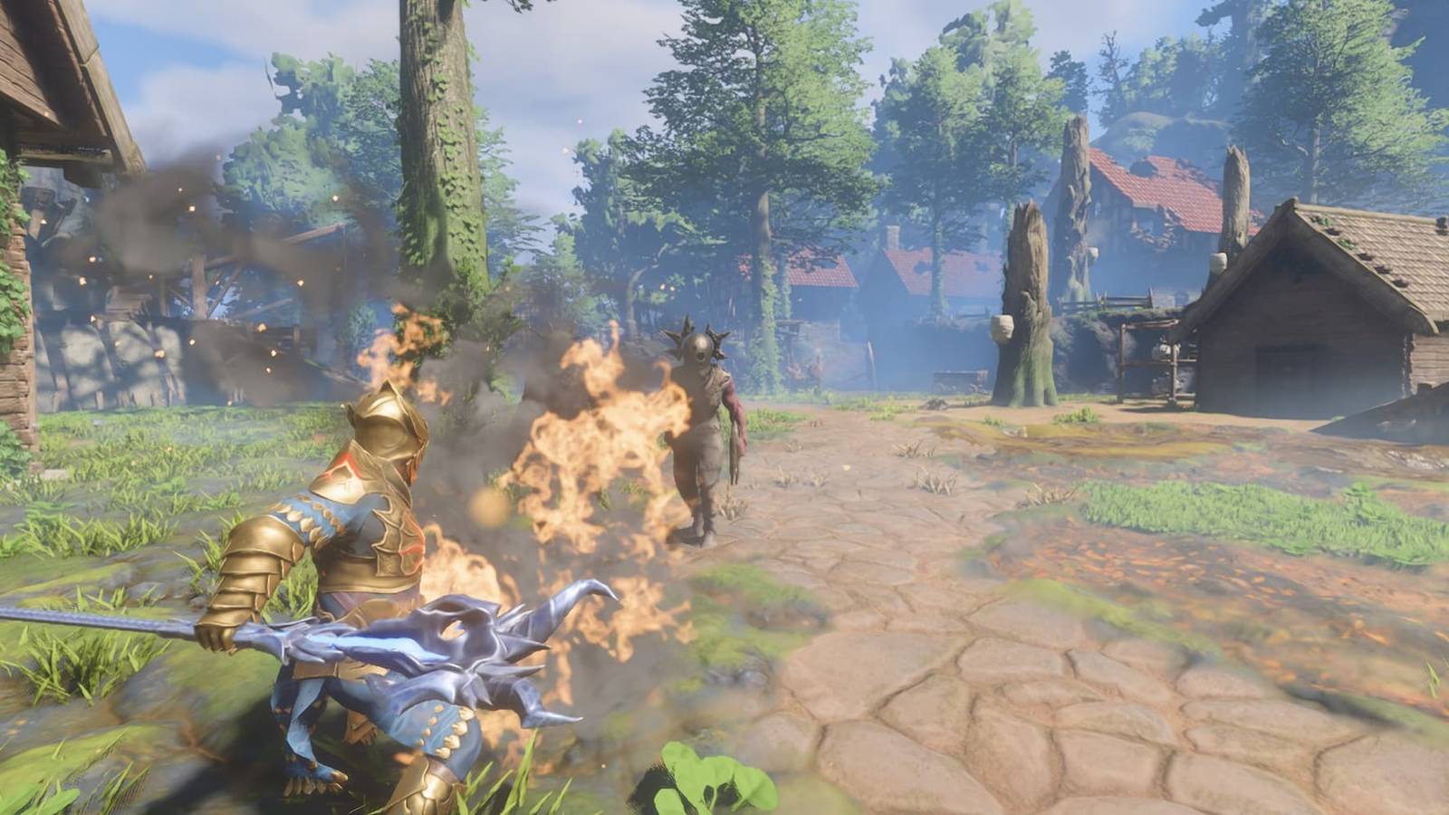 Casting a fireball in Enshrouded