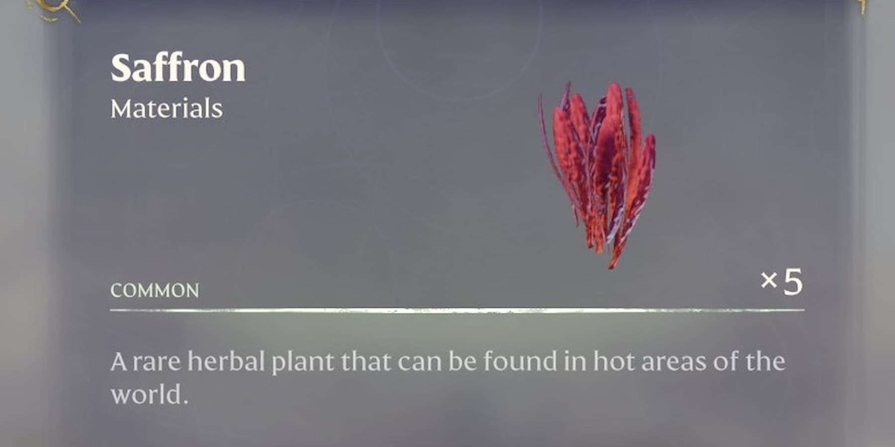 Saffron description in Enshrouded