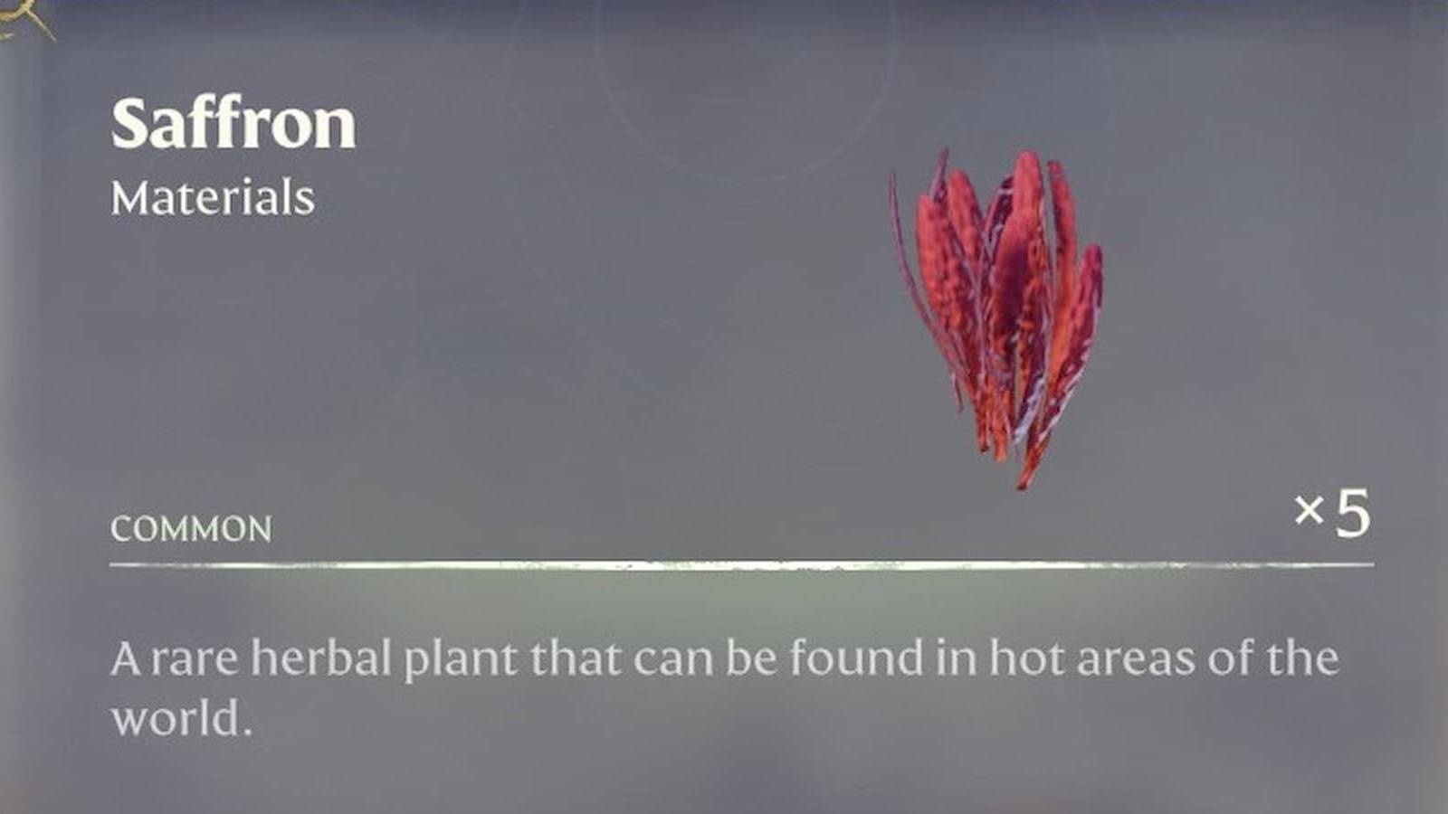 Saffron description in Enshrouded