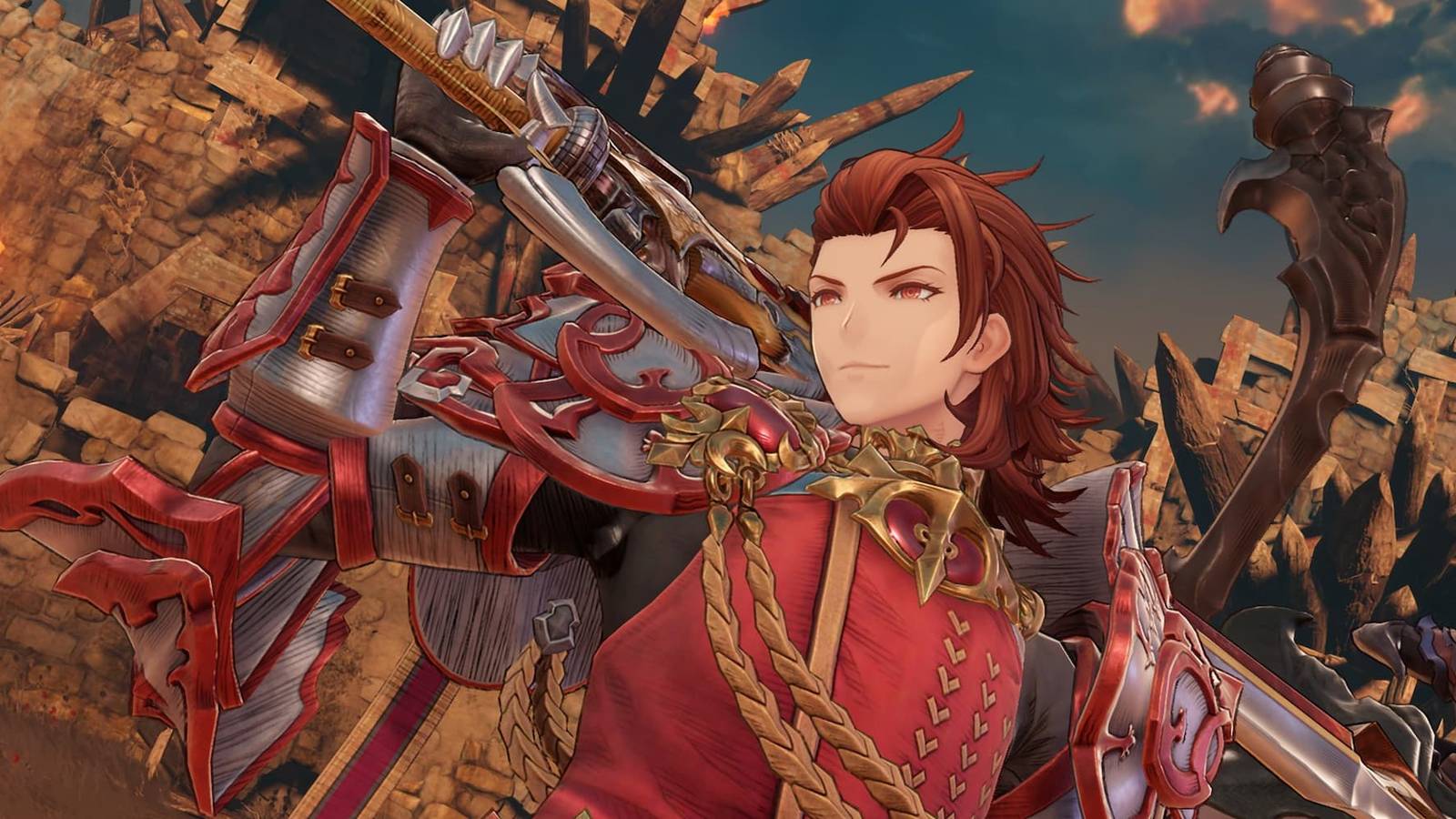 Percival's victory pose in Granblue Fantasy Relink