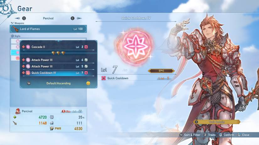 The Quick Cooldown Sigil in Granblue Fantasy Relink