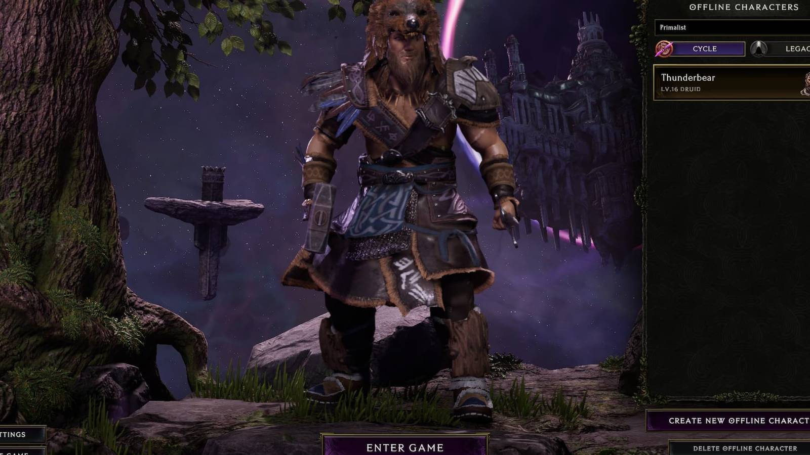 Dual wielding Primalist in Last Epoch