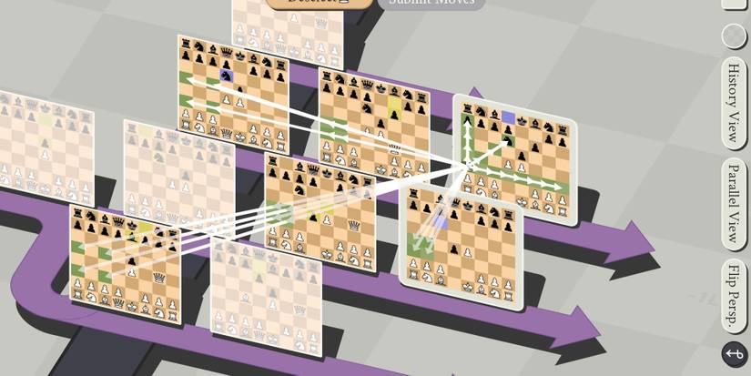 Switching timeline in 5D Chess With Multiverse Time Travel