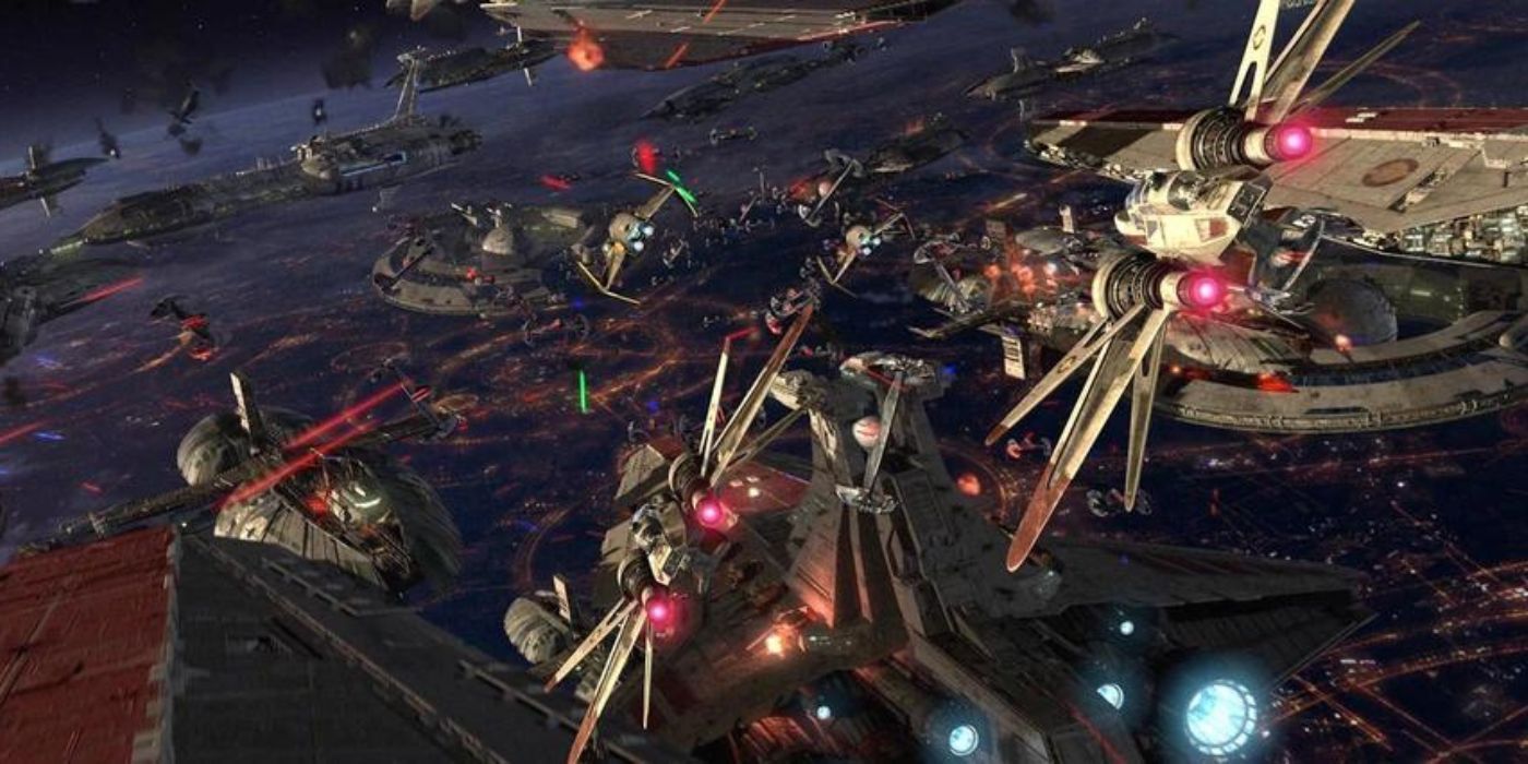 Battle of Coruscant in space