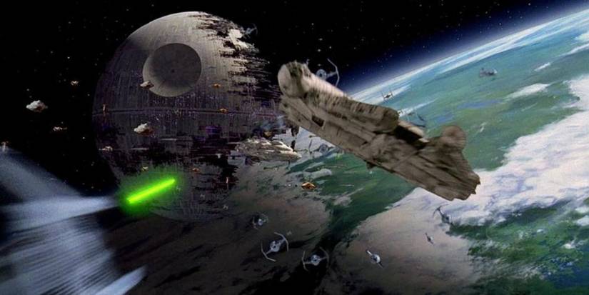 Millenium Falcon in the Battle of Endor