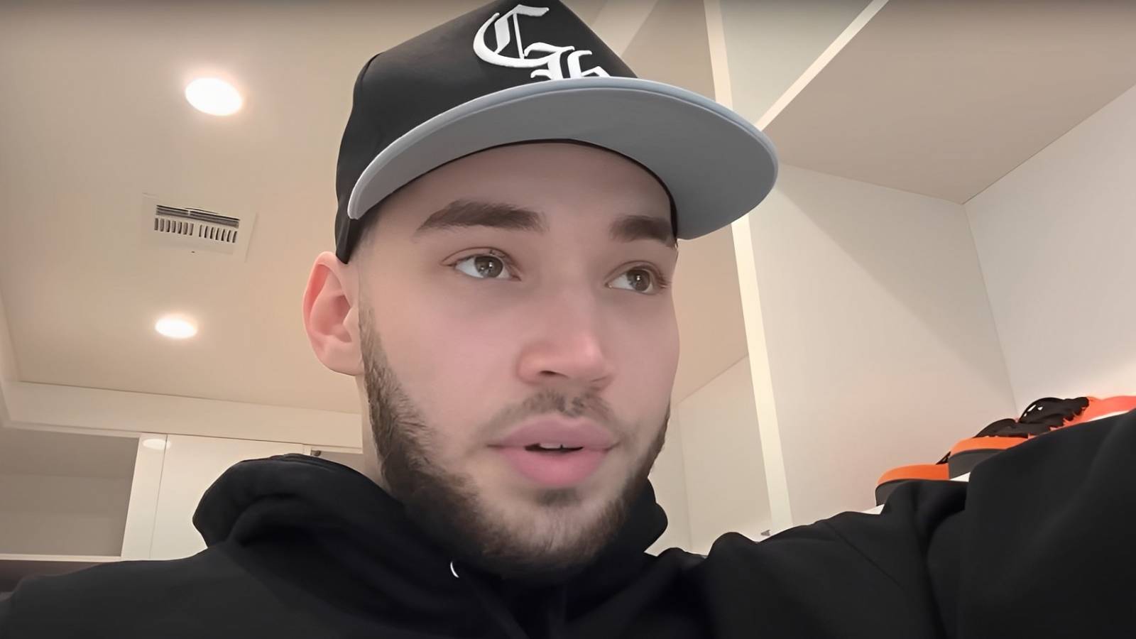 A screenshot from an Adin Ross livestream.