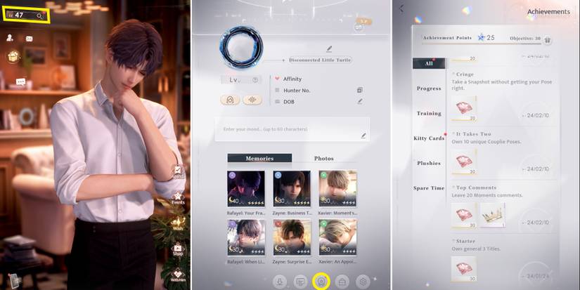 all hidden achievements in love and deepspace