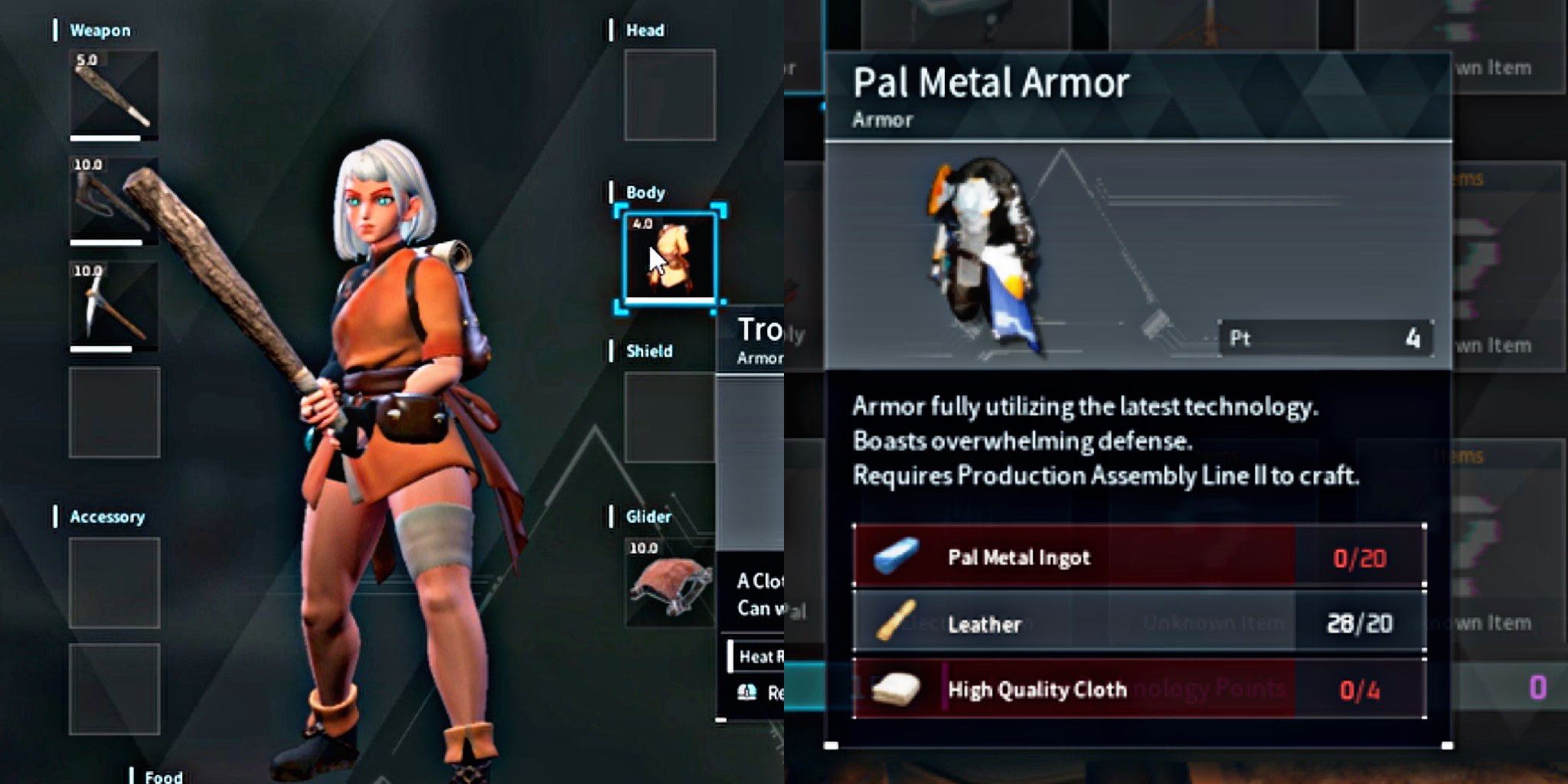 all outfits palworld how to craft