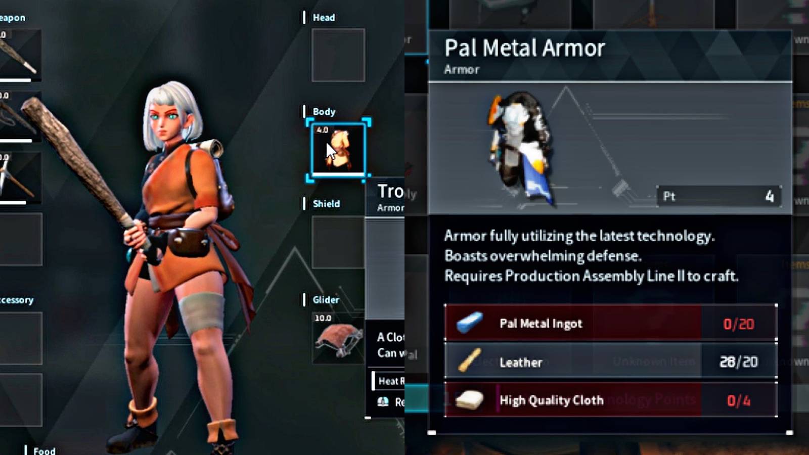 all outfits palworld how to craft