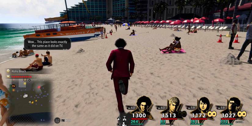 Kasuga running on the beach