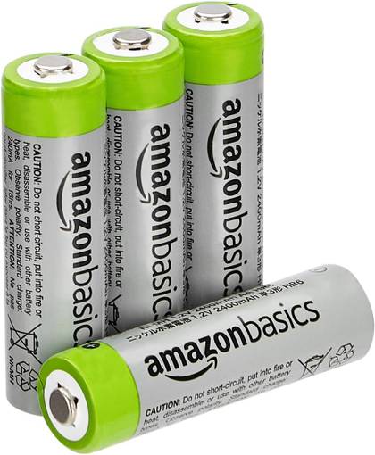 Amazon Basics 4-Pack Rechargeable AA Batteries