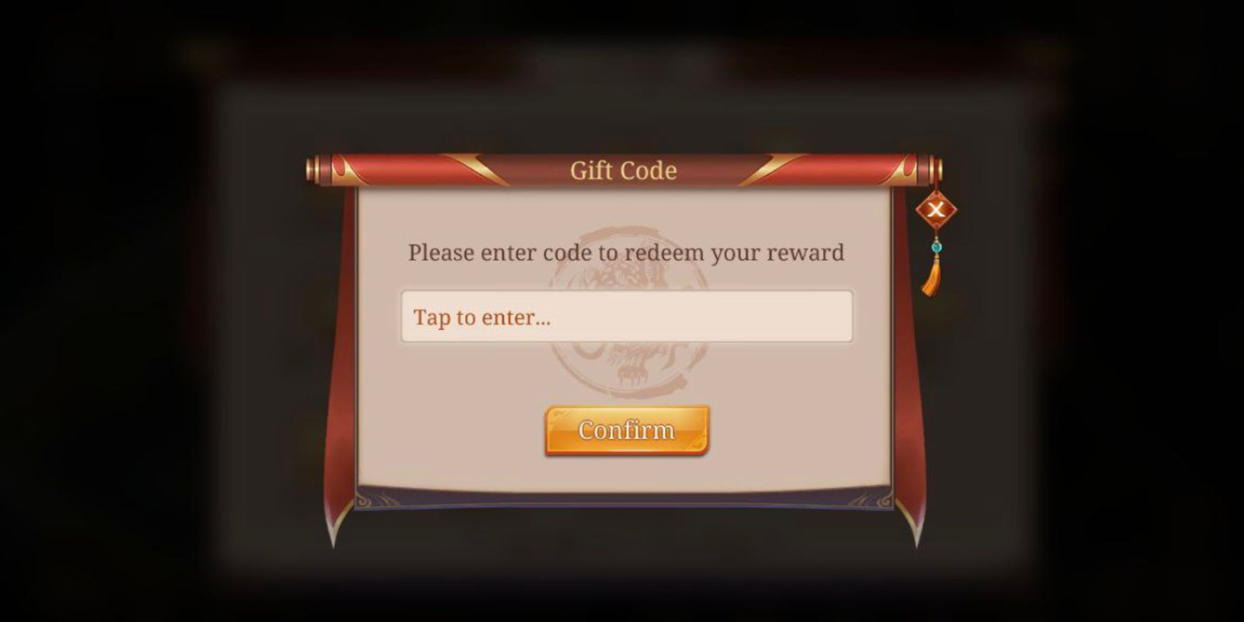 Ambition of Kings: the codes tab
