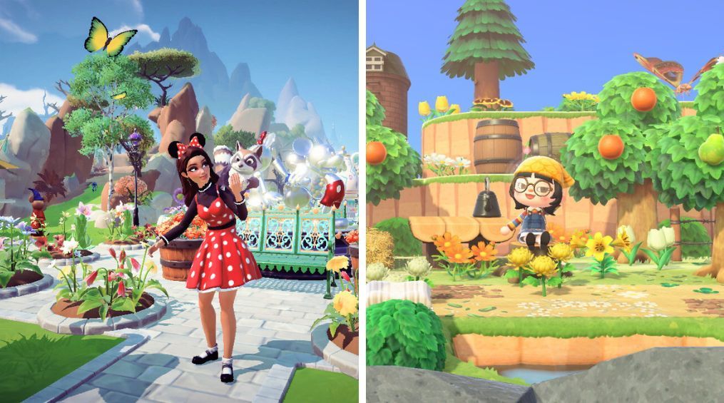 Animal Crossing New Horizons and Disney Dreamlight Valley