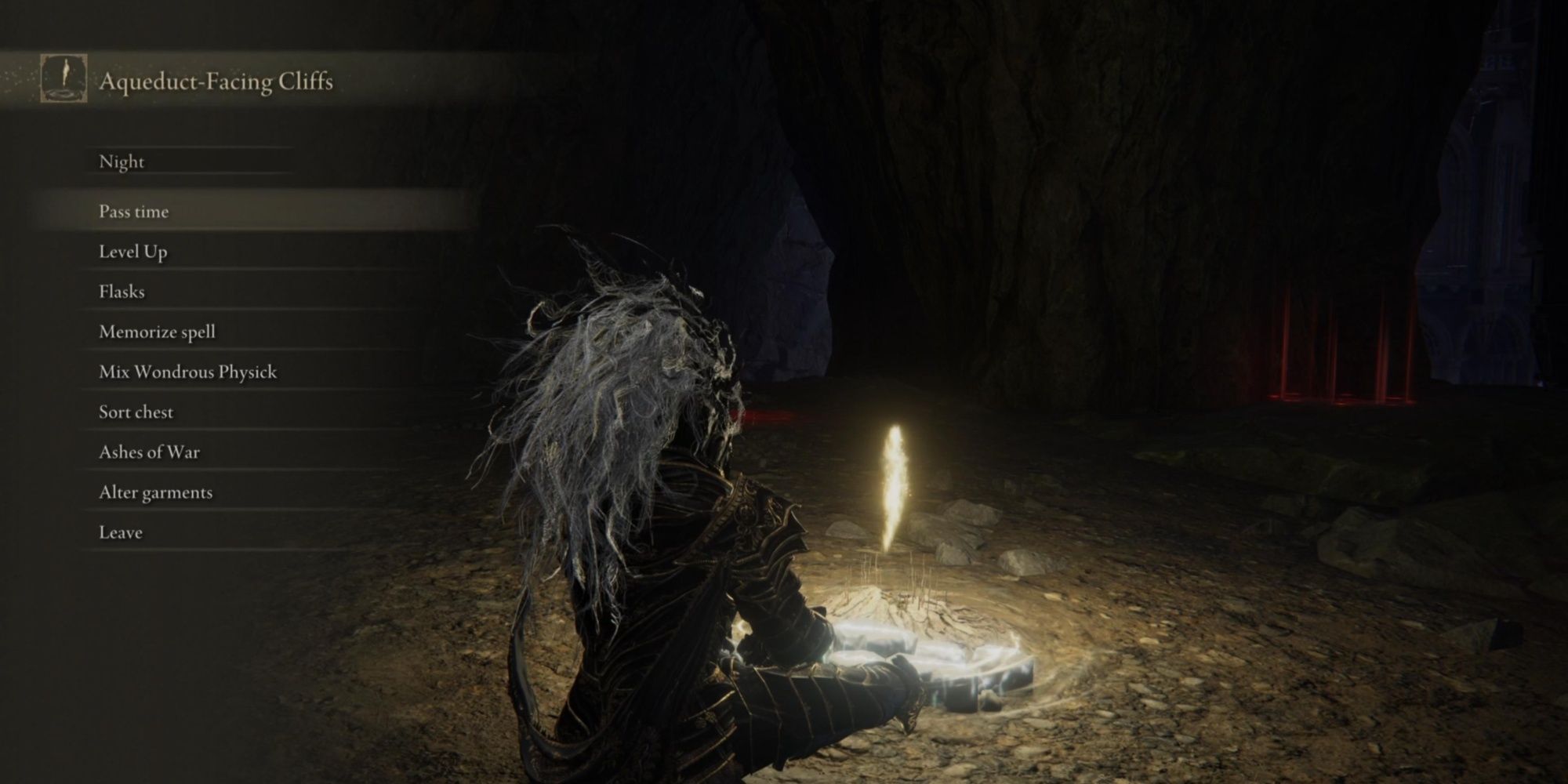 Aqueduct-Facing Cliffs Site of Grace in Elden Ring - Of course, this is all just speculation and guesswork for now