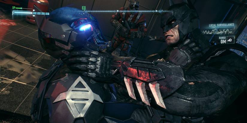 Batman battling Arkham Knight