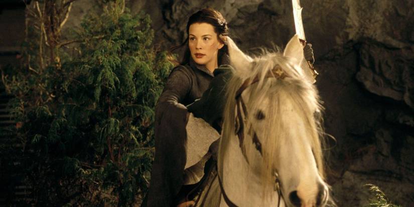 Arwen riding Asfaloth