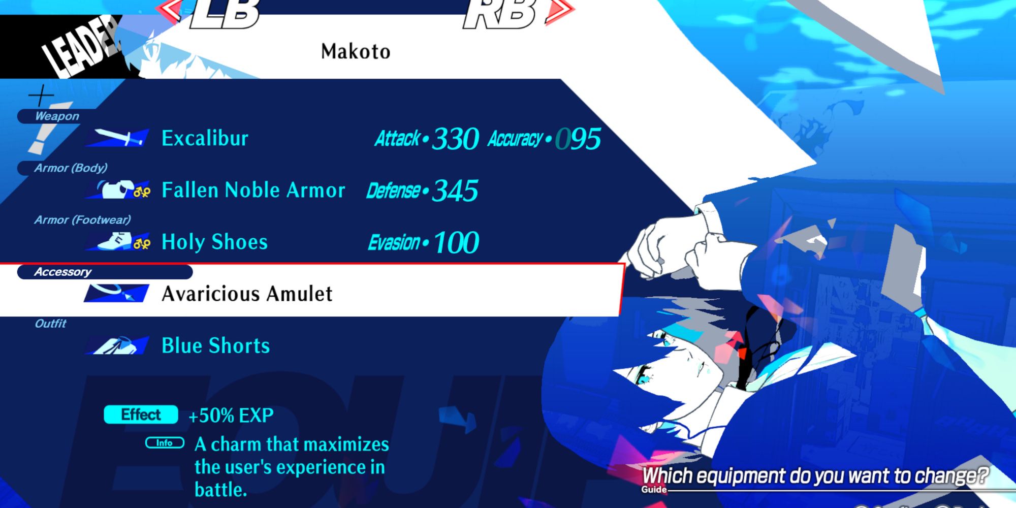 Avaricious Amulet accessory in Persona 3 Reload