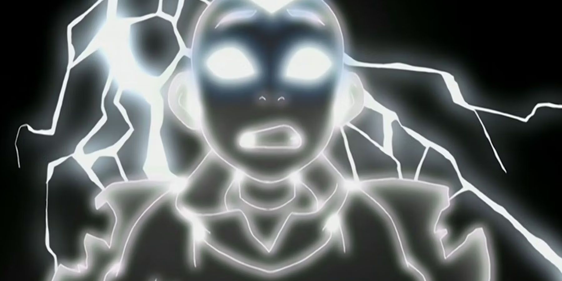 Azula electrocutes Aang
