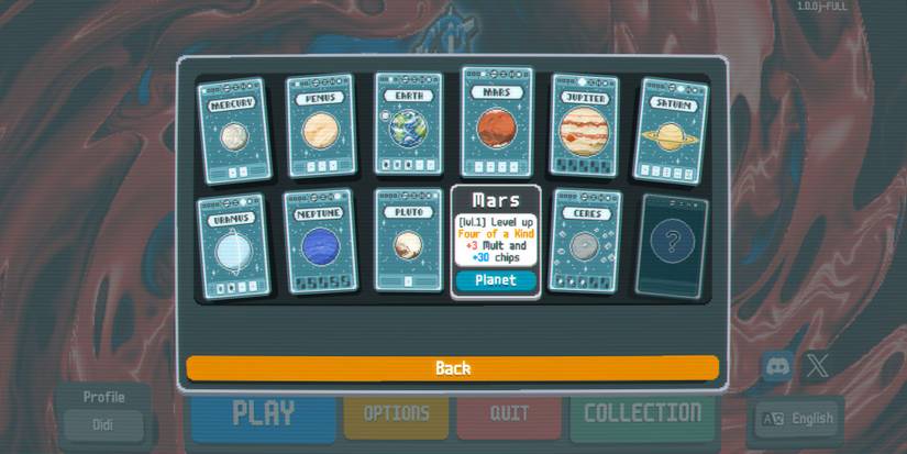 Planet Mars from Balatro