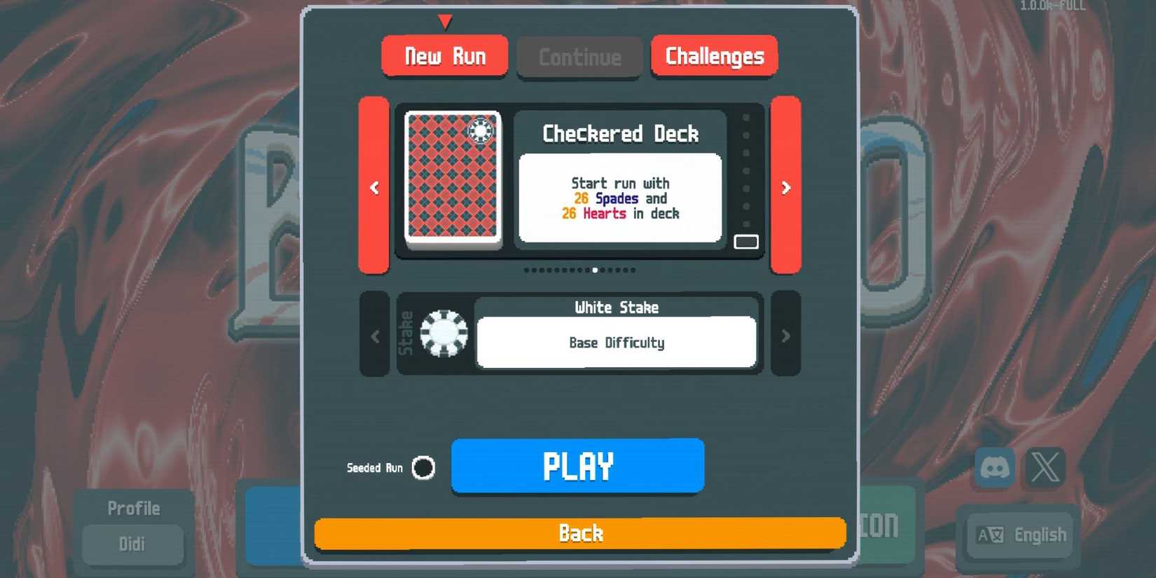 the Checkered Deck from Balatro 