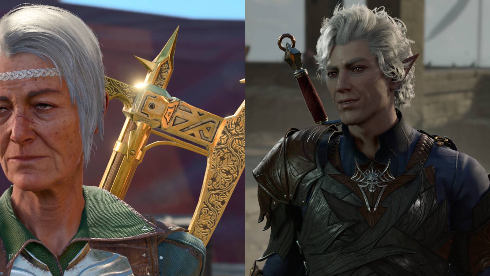 Ulma of the Gurs and Astarion are side by side