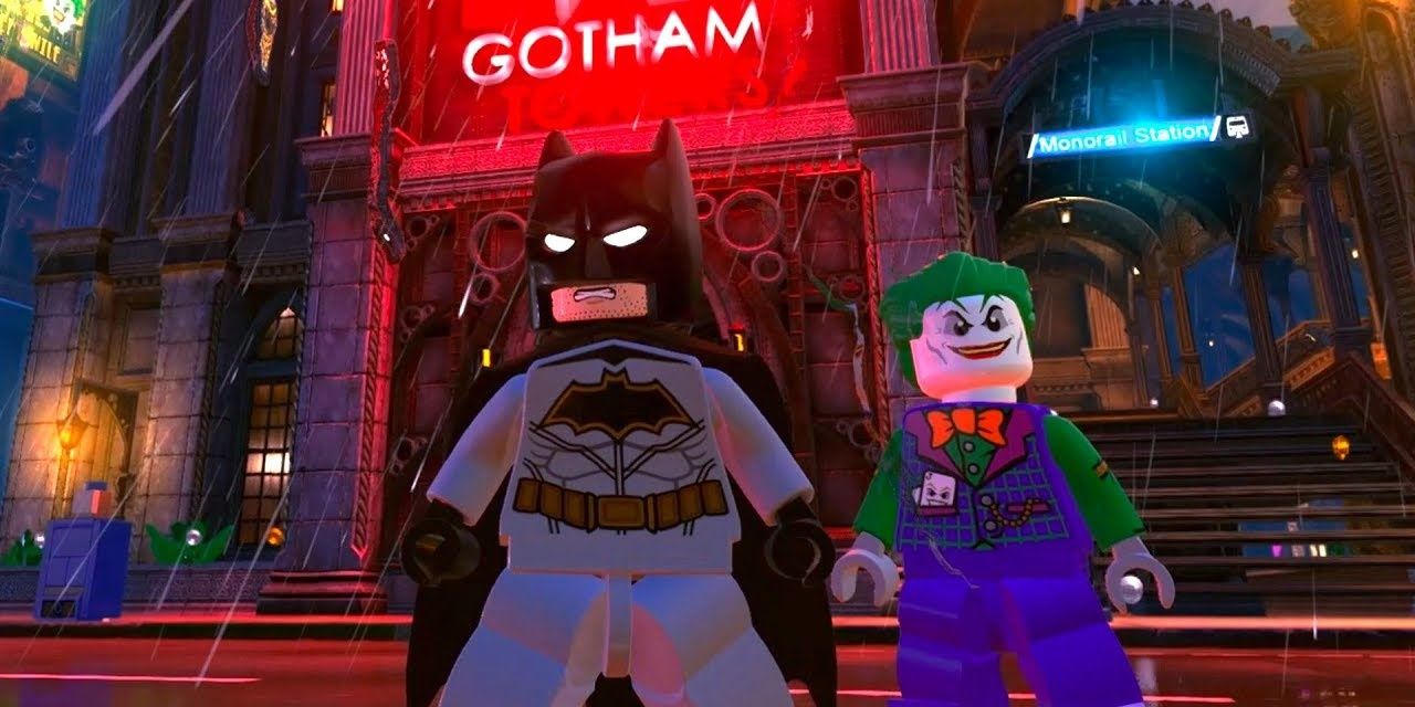 Batman and the Joker in Lego DC Super-Villains