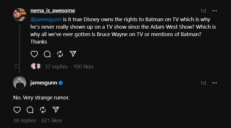 Batman debunk James Gunn