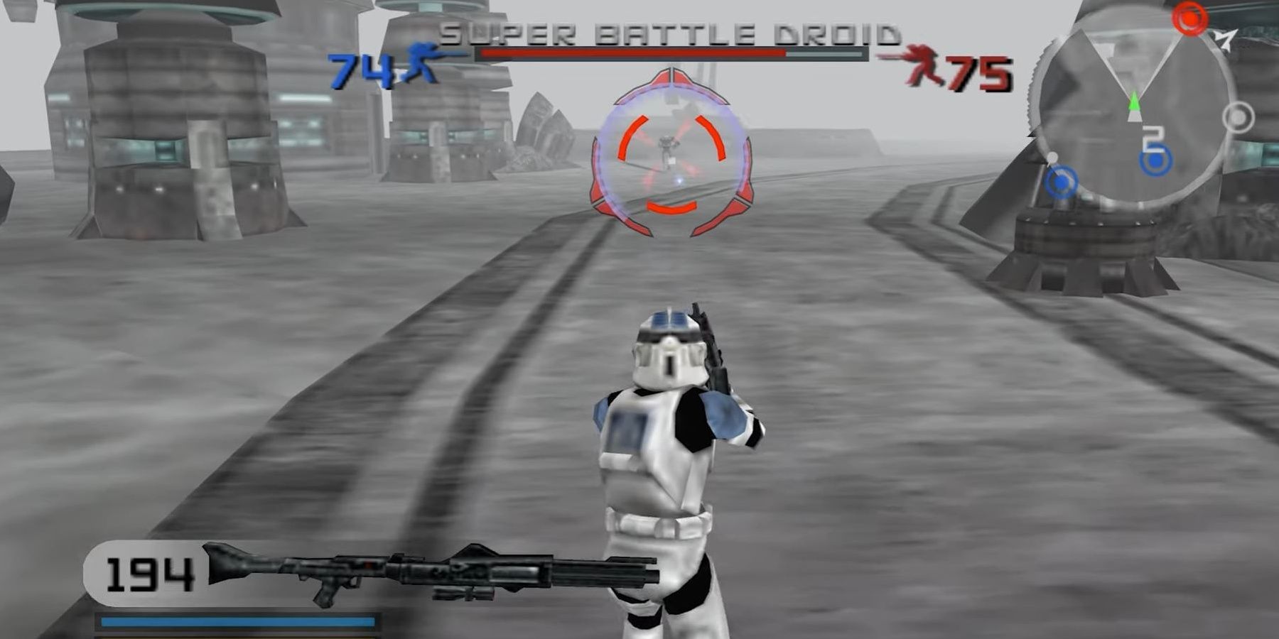 Storm Trooper Commander Shooting Battle Droid