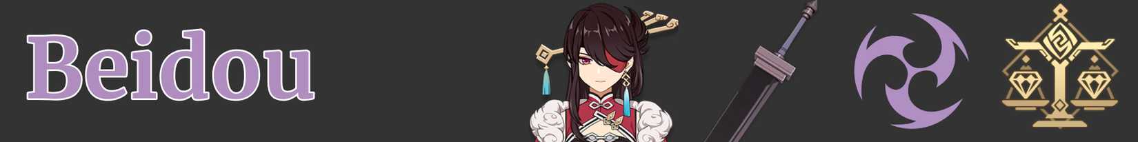 Beidou's weapon element and region - claymore electro liyue