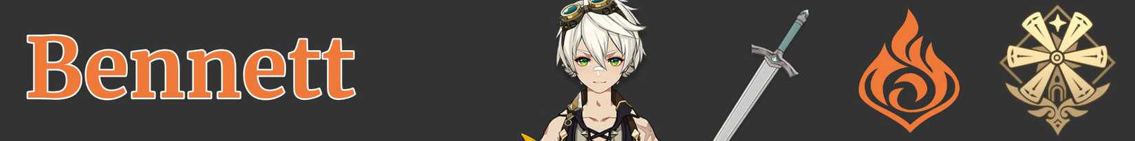 Bennett's weapon element and region - sword pyro mondstadt - genshin impact