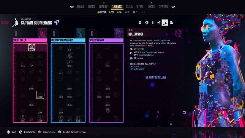 Best Talents for Captain Boomerang