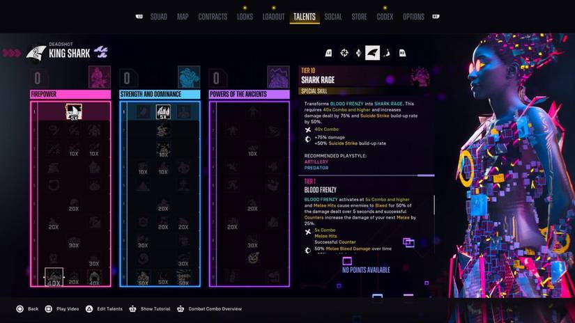Best Talents for King Shark