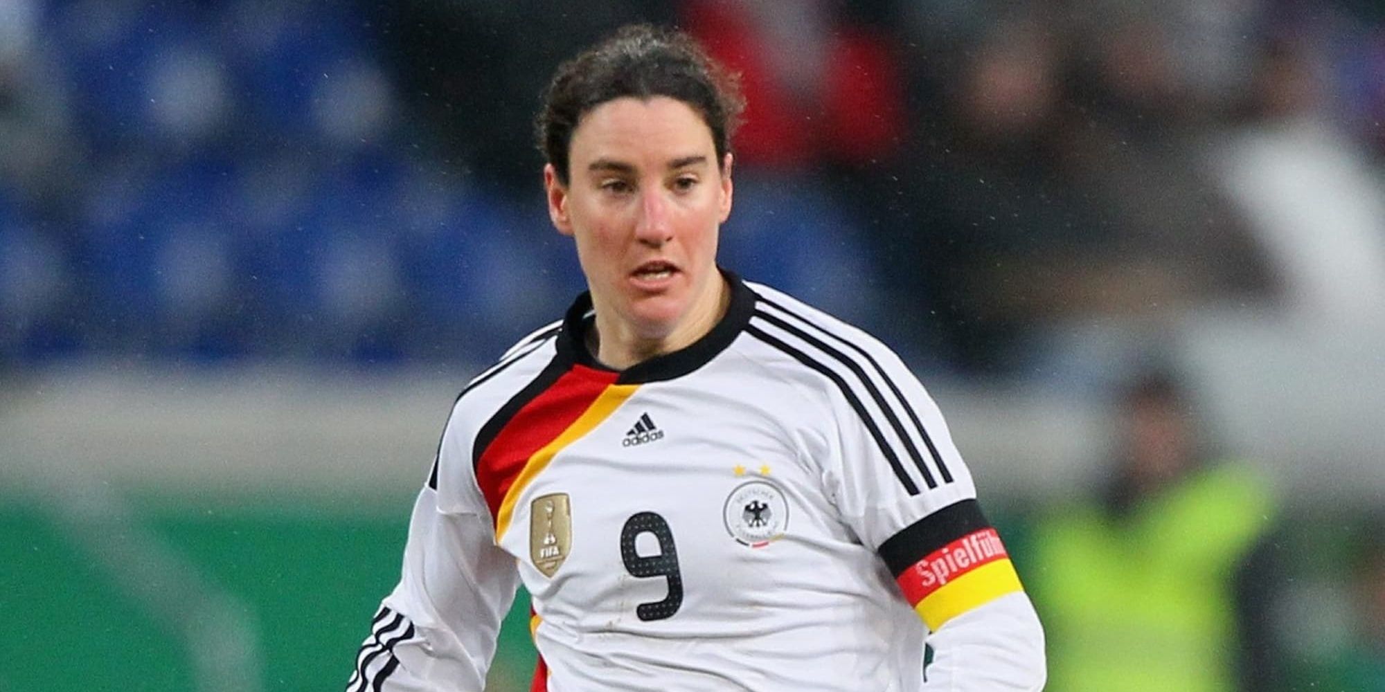 Birgit Prinz playing for Germany 