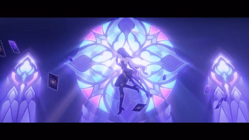 Black Swan casting her ultimate in the Honkai Star Rail Lullaby trailer