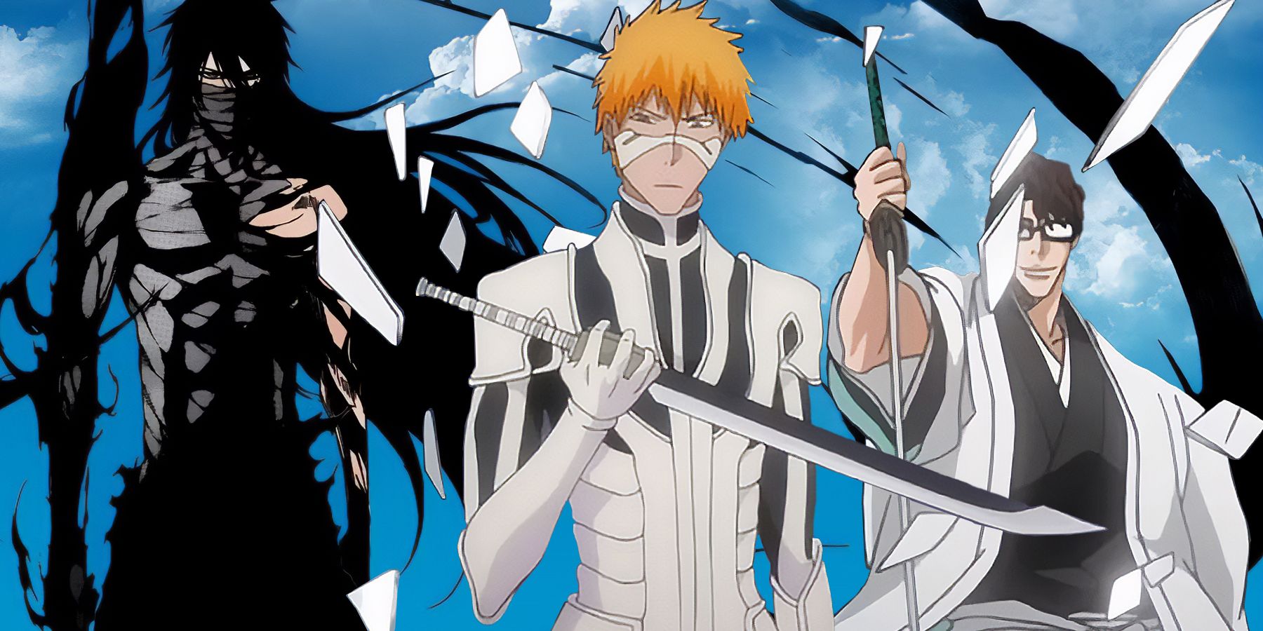 A collage of different characters from Bleach
