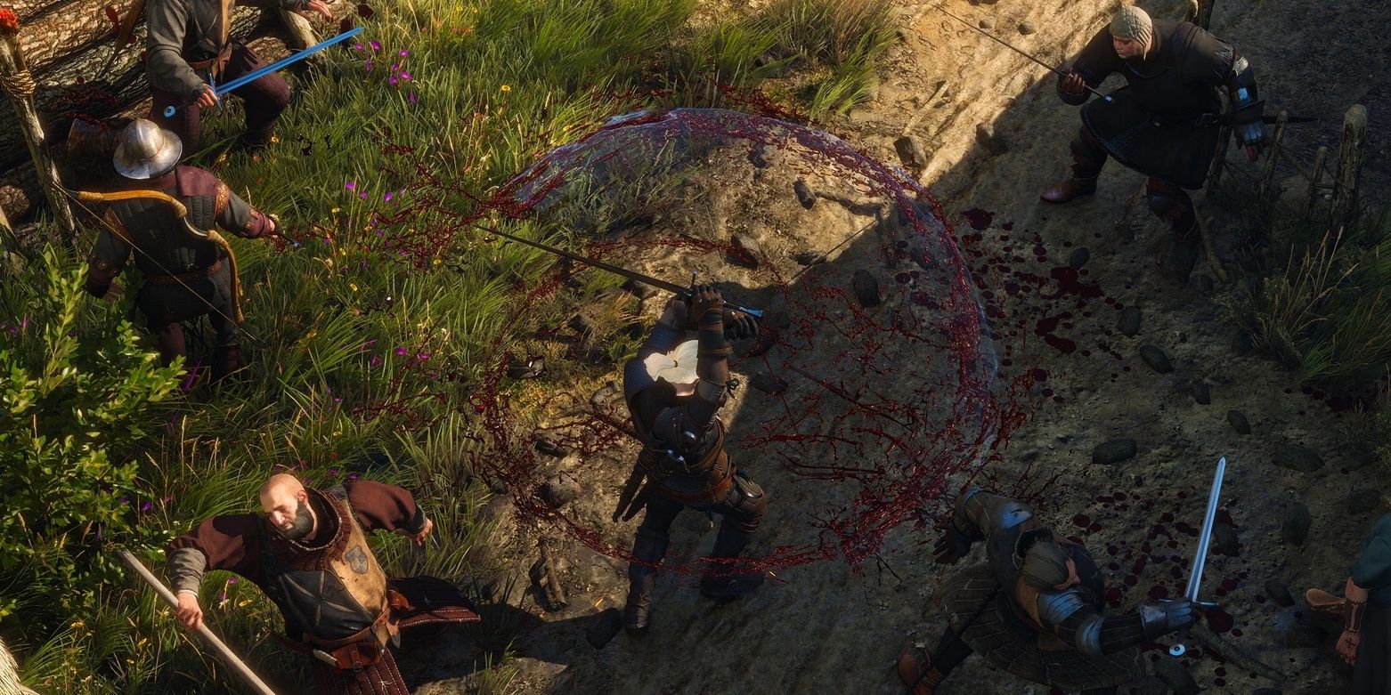 Blood Trails mod for The Witcher 3