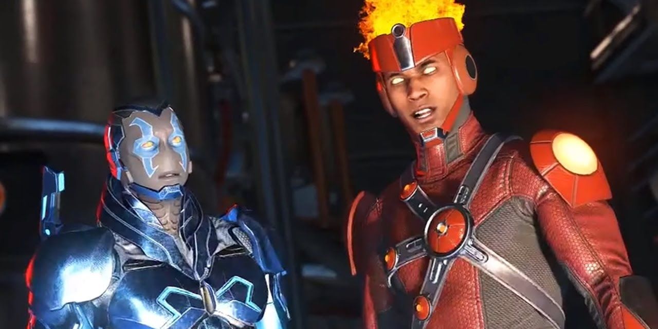 Blue Beetle and Firestorm in Injustice 2