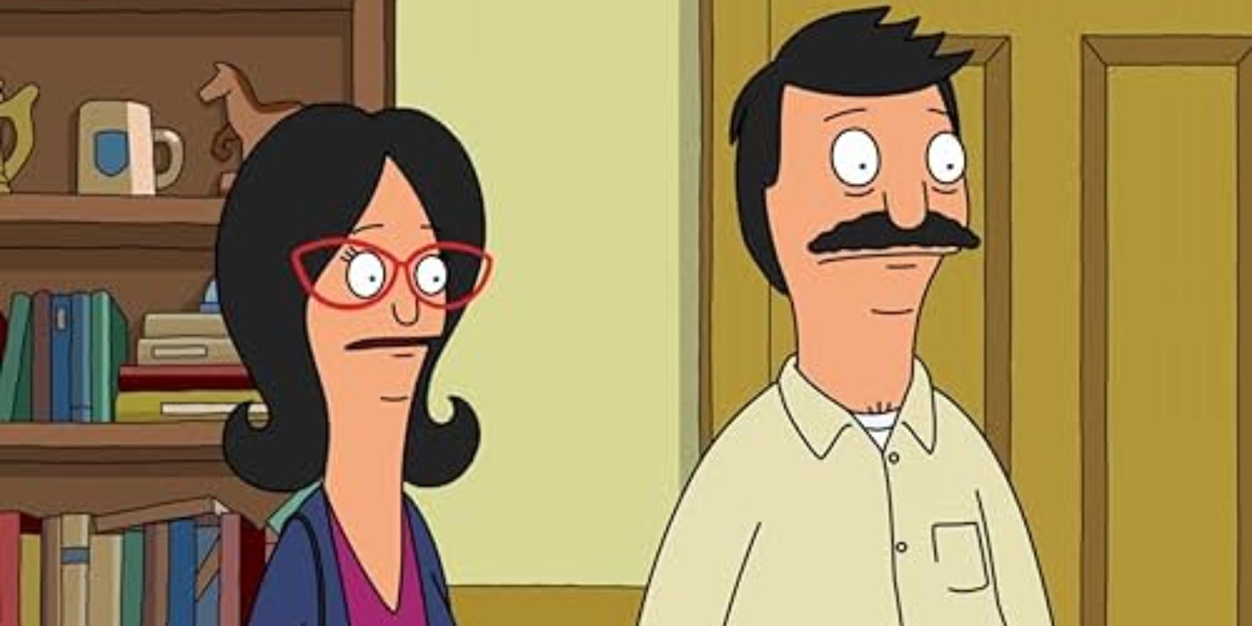 Linda and Bob looking serious on Bob's Burgers