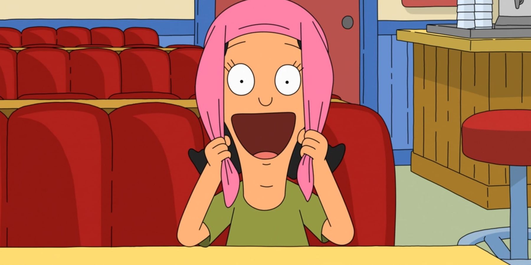 Cartoon Character Pink Bunny Ears Hat Bob's Burgers Bob's