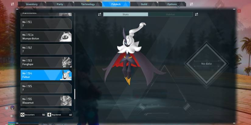 Felbat in Palworld