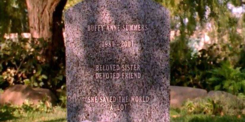 A grave with Buffy's name on it in Buffy The Vampire Slayer