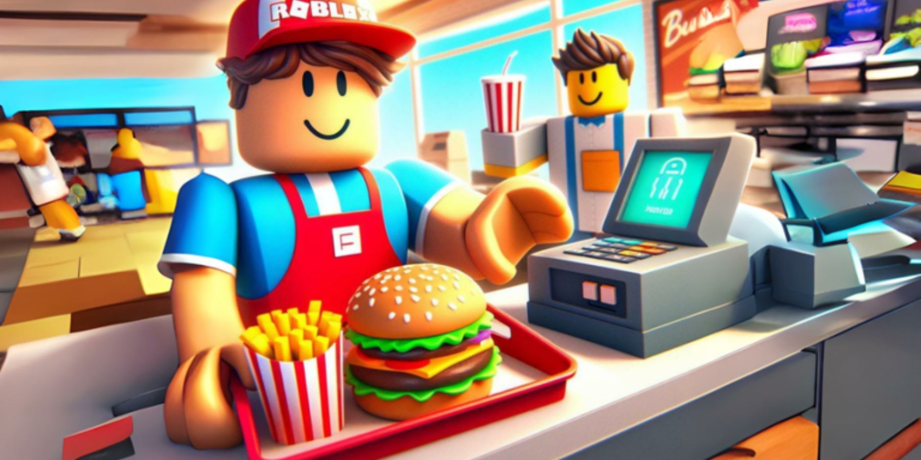 Roblox Burger Store Tycoon: character in a restaurant - Burger Store Tycoon: All Codes