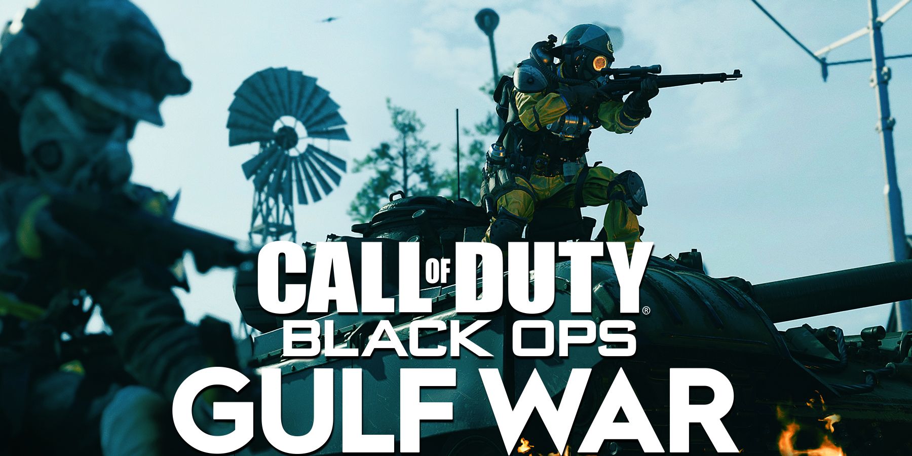 Call of Duty Black Ops Gulf War mockup logo on Antonov Cold War promo