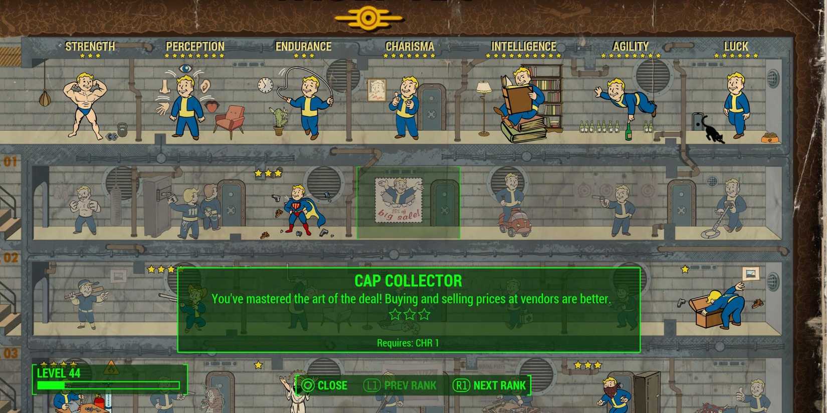 Cap Collector perk in Fallout 4